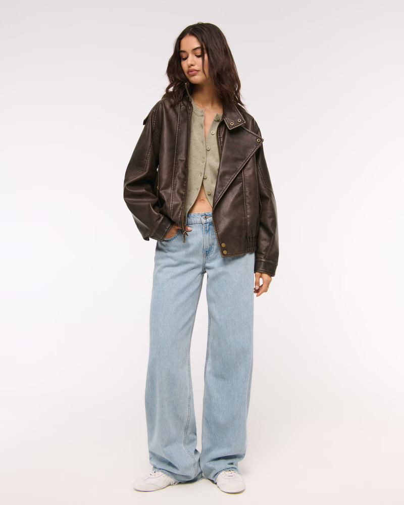 High Rise 90s Relaxed Frayed Hem Jean | Abercrombie & Fitch (US)