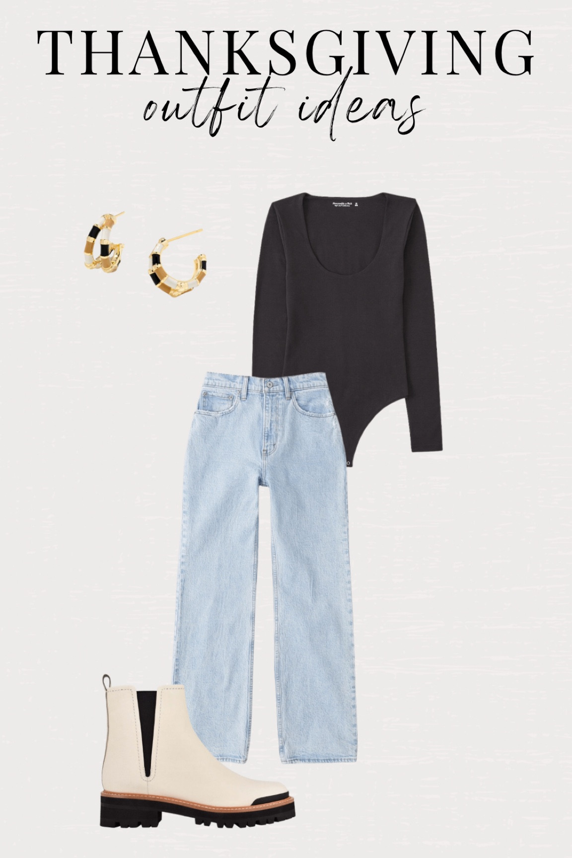 Thanksgiving outfit ideas, abercrombie outfit, abercrombie style, black bodysuit, white booties

#LTKHoliday #LTKCyberweek #LTKsalealert