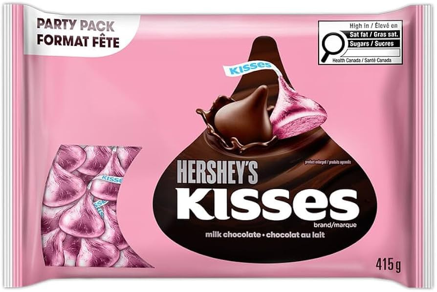 HERSHEY'S KISSES Milk Chocolate Candy, Pink Foils, 415g – Perfect for Easter Candy Bowls, Baby ... | Amazon (CA)