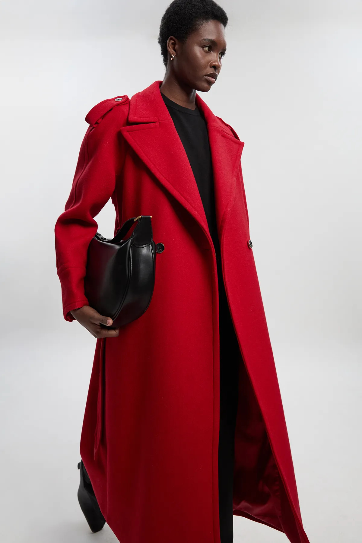 Wool Tailored Belted Midi Coat | Karen Millen US