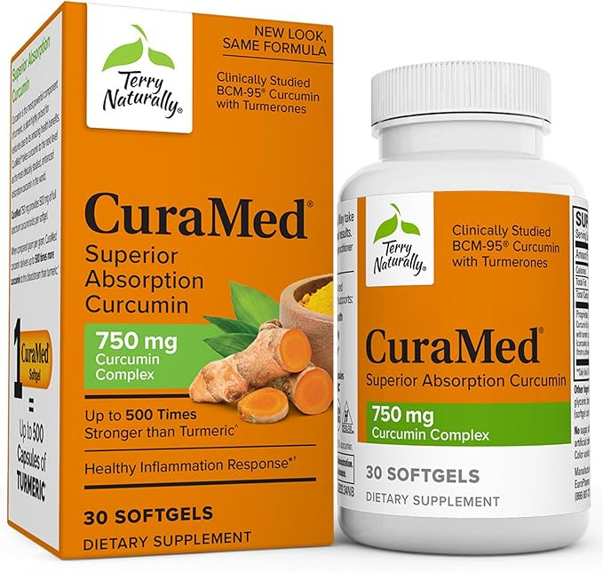 Terry Naturally CuraMed 750 mg Curcumin Complex - 30 Softgels - Superior Absorption BCM-95 - Non-... | Amazon (US)