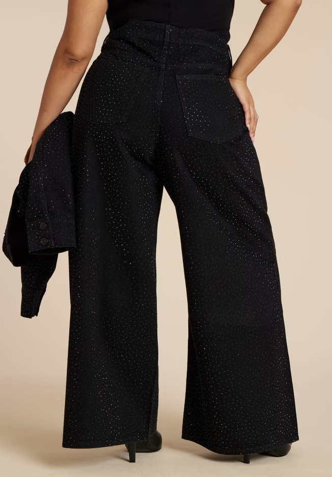 Embellished Rhinestone Jeans | Eloquii