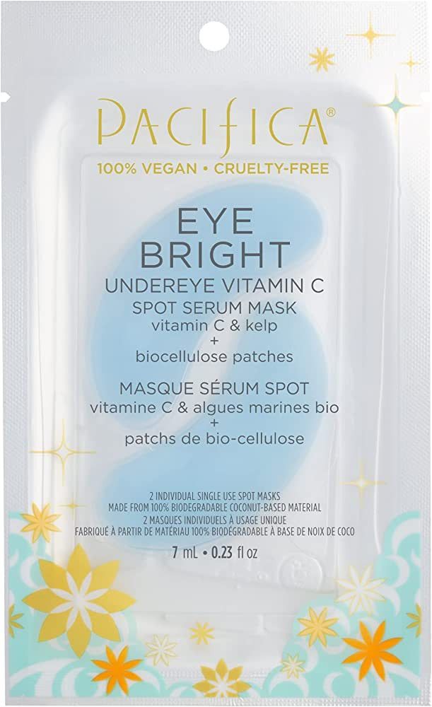 Pacifica Beauty, Eye Bright Vitamin C Spot Serum Mask, Under Eye Patches, Brightening, Moisturizi... | Amazon (US)