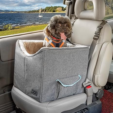 Petsfit Small Dog Car Seat, Pet Travel Car Booster Seat with Safety Belt, Washable Double-Sided C... | Amazon (US)