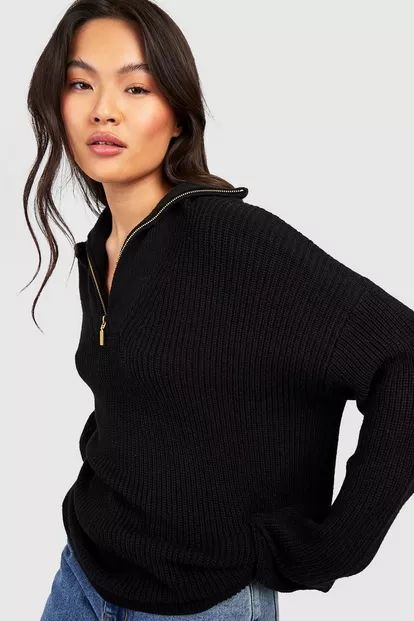 Half Zip Collar Sweater | Boohoo.com (US & CA)