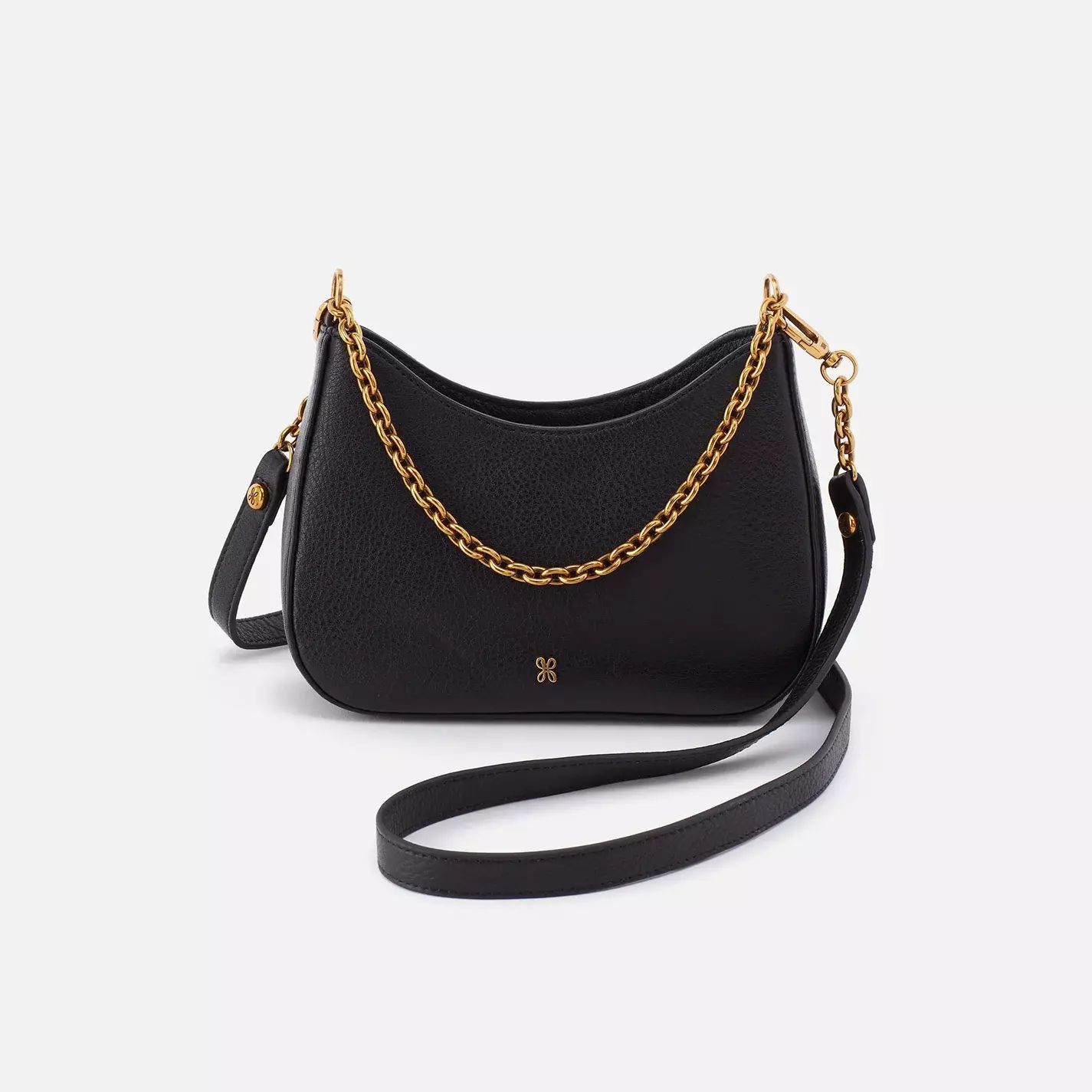 Rosa Crossbody in Pebbled Leather - Black | HOBO Bags