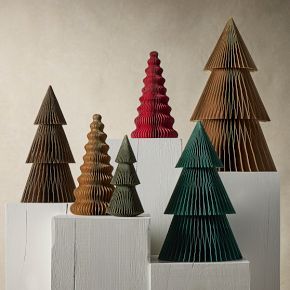 Jewel Tone Decorative Paper Tabletop Trees | West Elm (US)