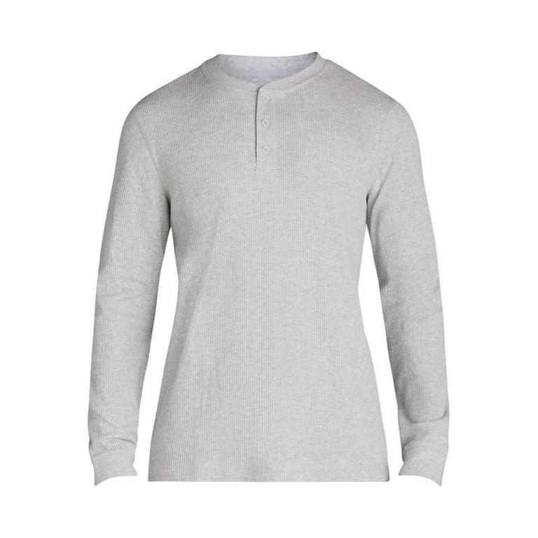 George Men’s & Big Men’s Thermal Henley Shirt with Long Sleeves, Sizes XS-3XLT | Walmart (US)
