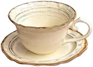 Elegant 280ml Ceramic Coffee Cup & Saucer Set (2-Piece) | Luxury Style Latte Mug | Exquisite Afte... | Amazon (US)