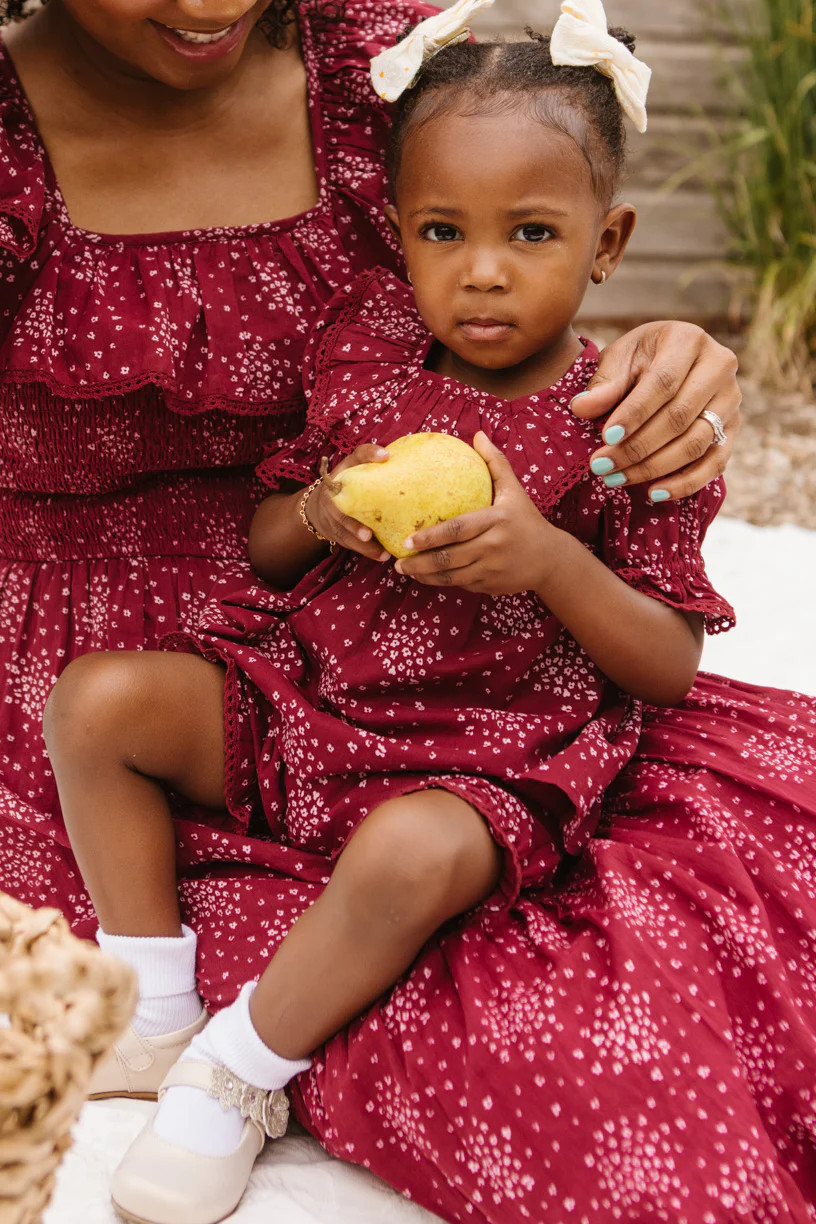 Baby Gracie Dress Set in Wine Floral | Ivy City Co