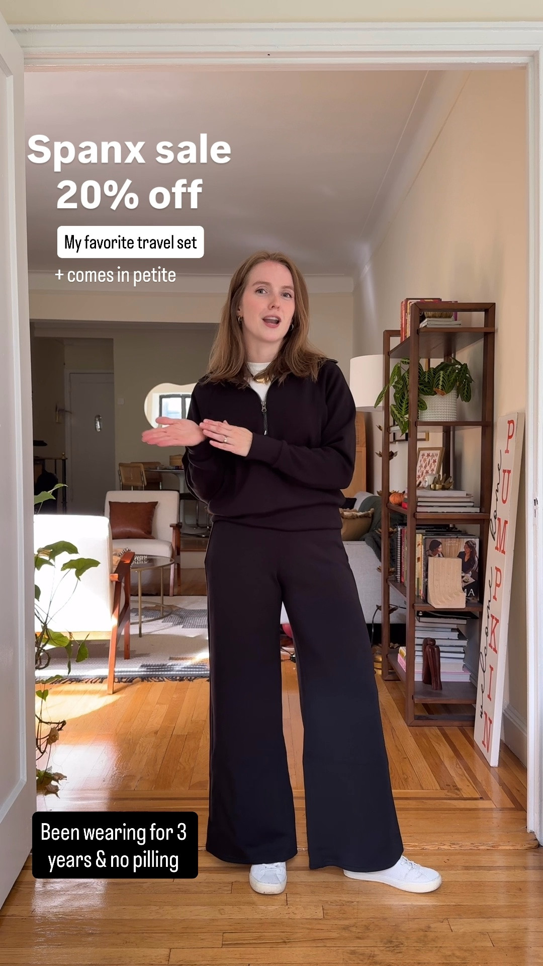 @Spanx 20% off sale set + free shipping. Code Ltk20. Wearing xs petite. My favorite travel outfit. In 5ft 2 117 lbs

#LTKSaleAlert #LTKPetite #LTKTravel