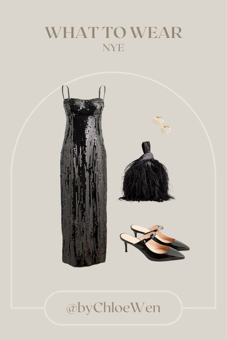 WHAT TO WEAR: New Year's Eve! J. Crew black sequin maxi dress with black patent leather heels and a black fur bag!

#winter
#winterfashion
#winterstyle
#winteroutfit
#holiday
#holidayoutfit
#newyears
#newyearseve
#whattowear
#howtostyle
#jcrew 

#LTKSeasonal #LTKHoliday #LTKstyletip