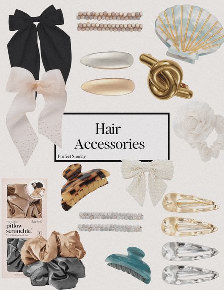 Hair Accessories for Summer 

Hair clips, hair bows, hair claws, silk scrunchies

#LTKBeauty #LTKFindsUnder50 #LTKStyleTip