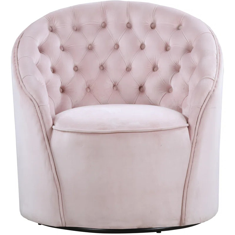 Fermin 30'' Wide Tufted Velvet Swivel Barrel Chair | Wayfair North America