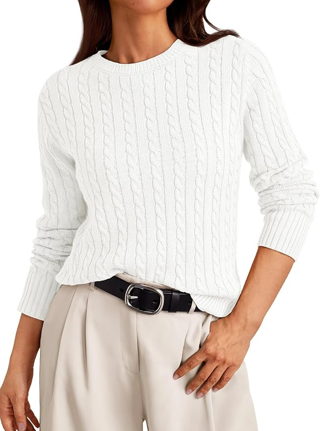 LILLUSORY Womens Lightweight Cable Knit Soft Business Casual Trendy Classic Pullover Sweaters Fal... | Amazon (US)