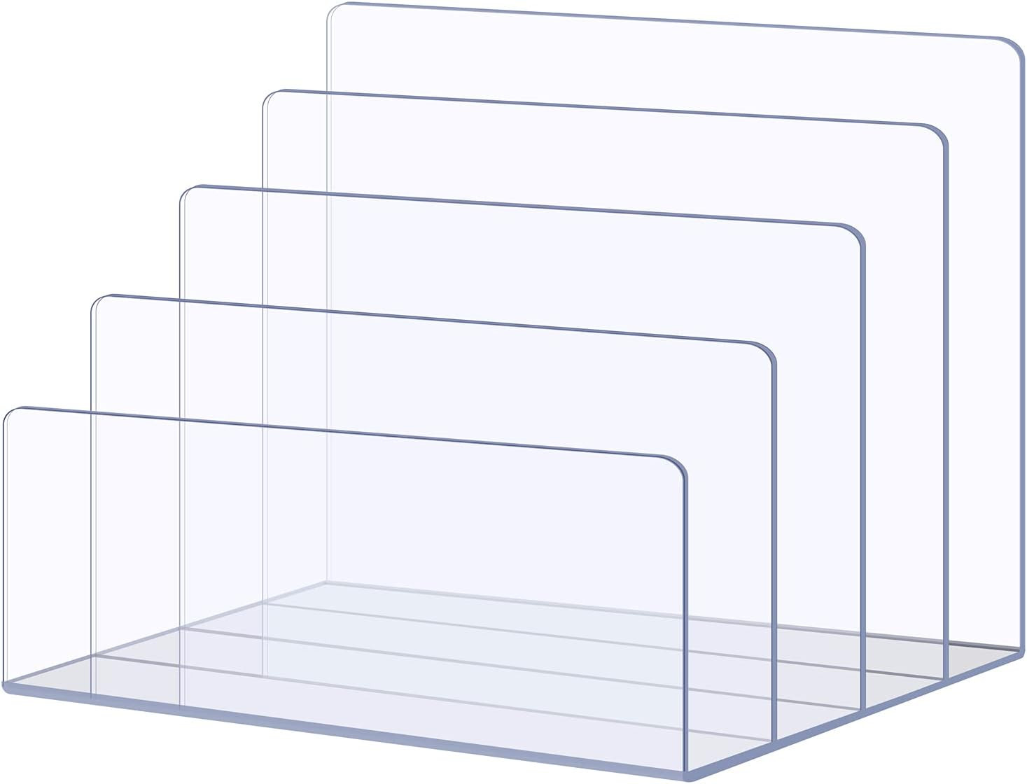 Sooyee File Organizer for Desk, Mail Organizer Countertop,4-Section File Holder for Home Office,B... | Amazon (US)