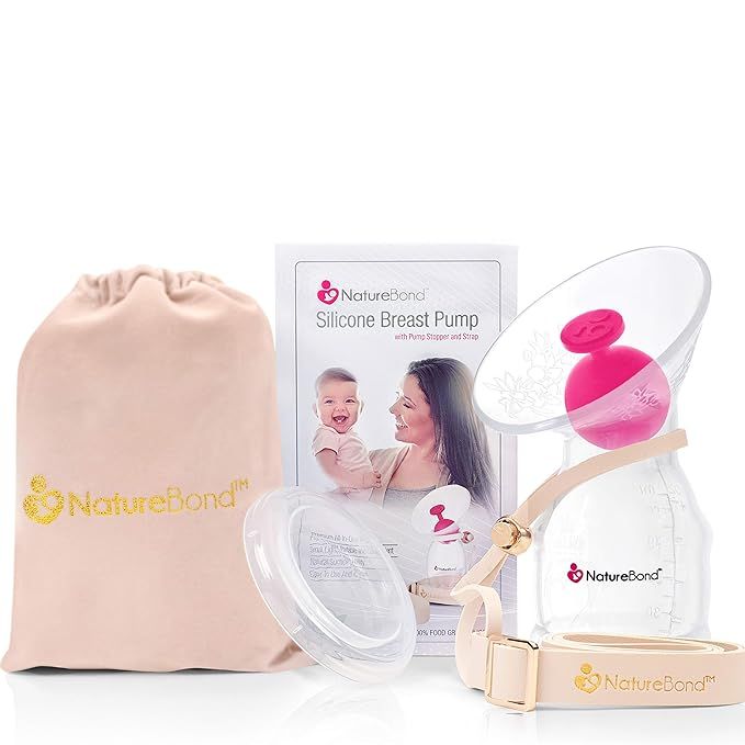 NatureBond Silicone Breastfeeding Manual Breast Pump Milk Saver Suction. All-in-1 Pump Strap, Sto... | Amazon (US)
