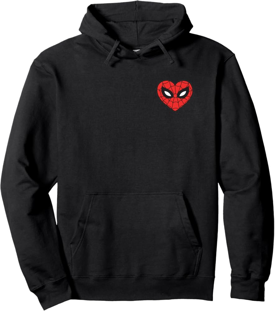 Marvel Spider-Man Valentine’s Day Love Sixties Heart Mask Pullover Hoodie | Amazon (US)