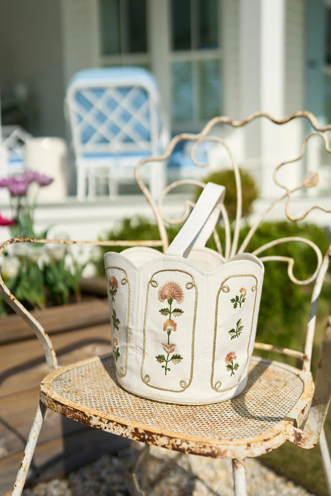 Everly Embroidered Basket | Parterre