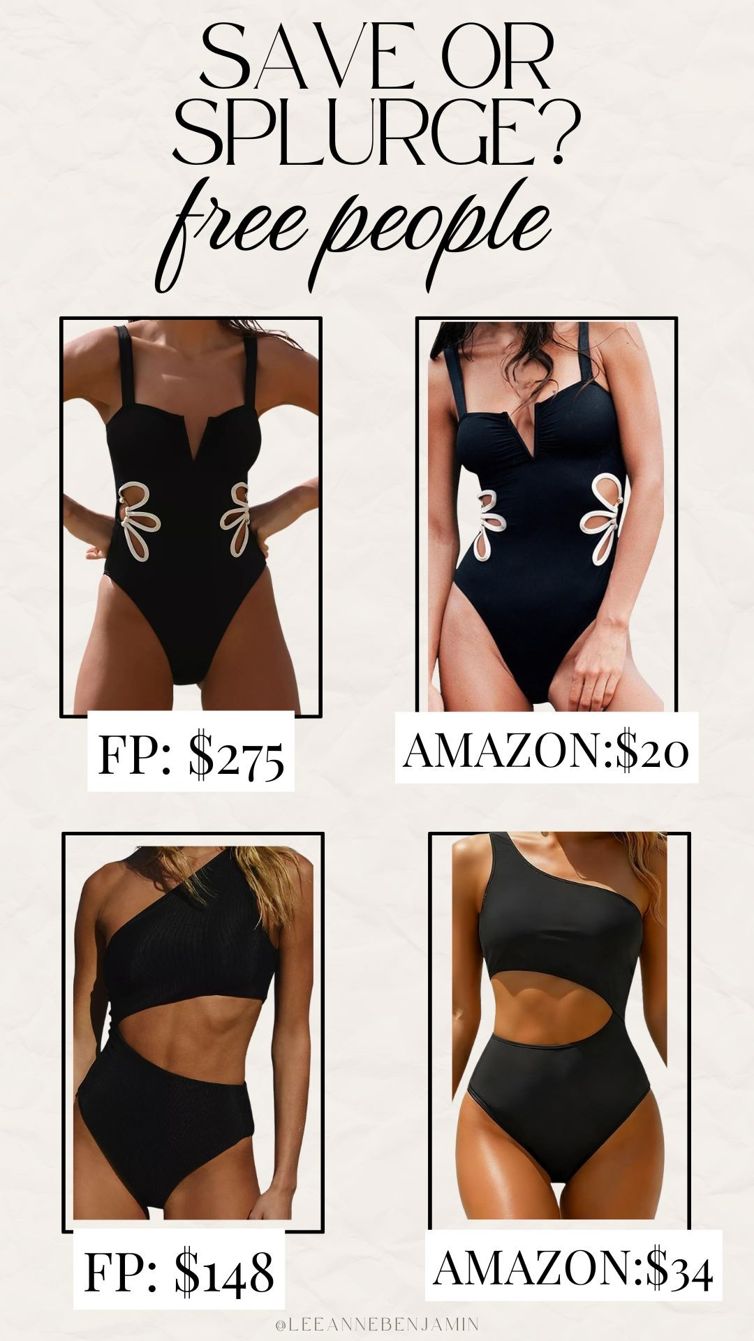 Free People look for less swimsuits from Amazon! 

#LTKSwim #LTKSeasonal