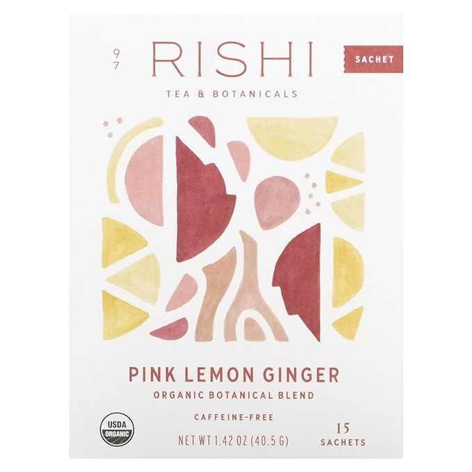 RISHI Organic Pink Lemon Ginger Tea, 15 CT | Amazon (US)