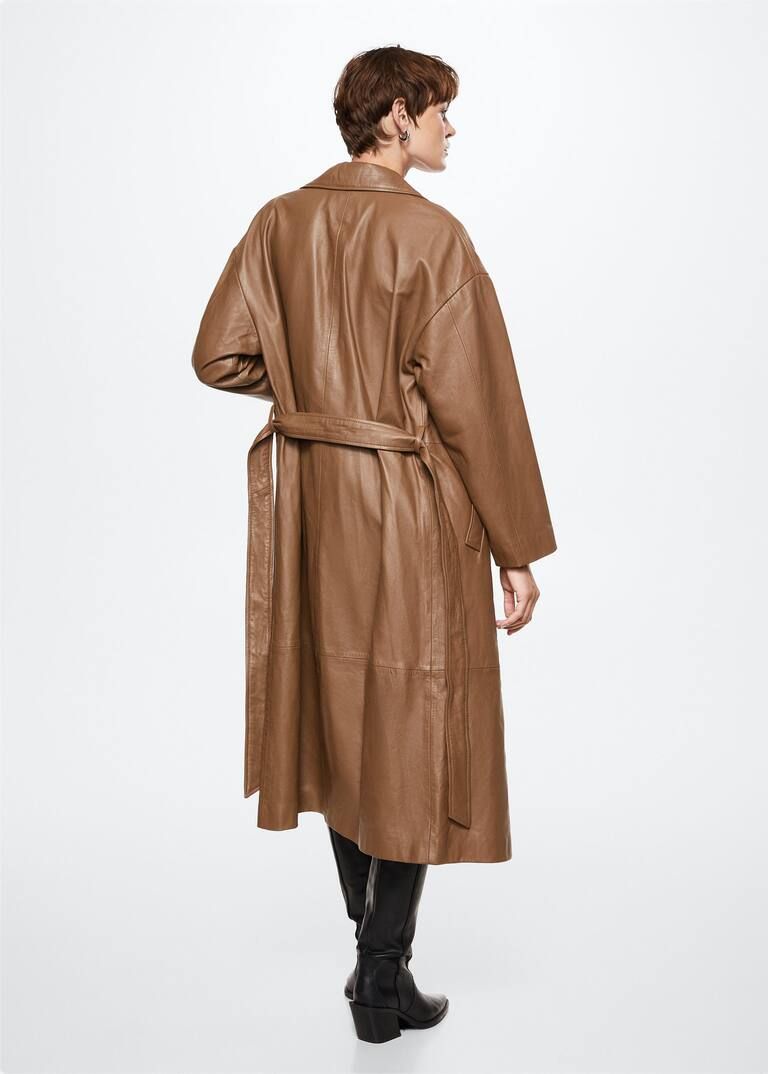 100% leather trench | MANGO (US)