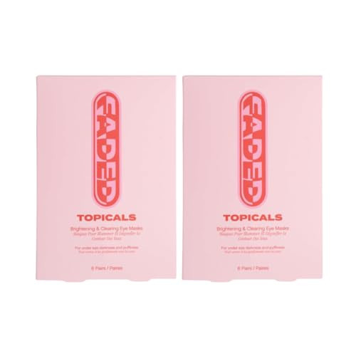Topicals Faded Brightening Under Eye Masks | Patches to Depuff, Hydrate, Brighten and Cool | Reduce Dark Circles and Fine Lines | Contains Kojic Acid, Caffeine and Niacinamide (2 Sets of 6, 2 Pack) | Amazon (US)