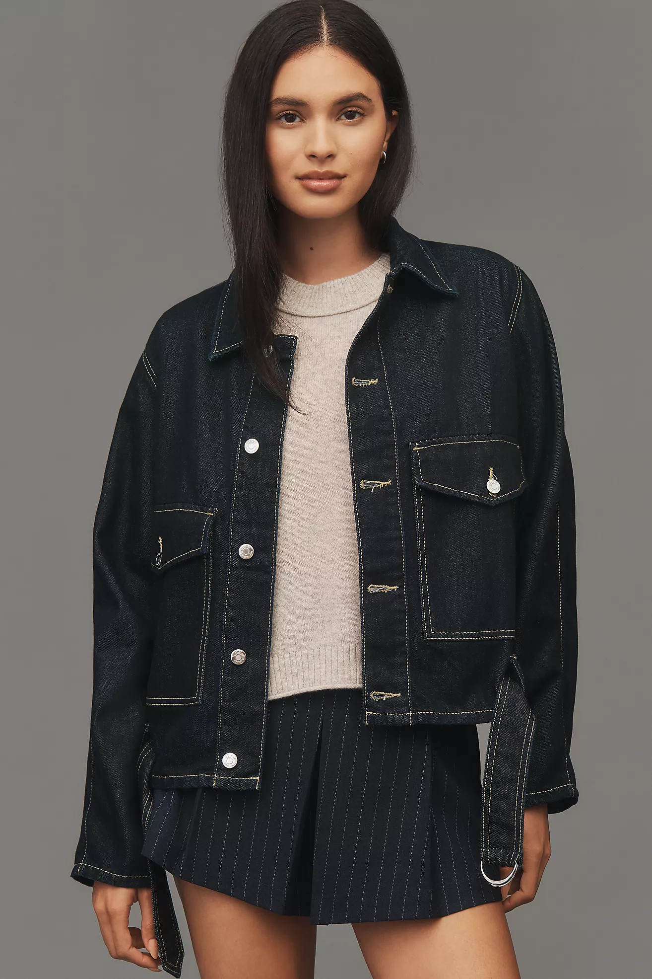 Ética Nelson Belted Denim Jacket | Anthropologie (US)