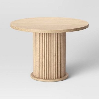 Trumbull Round Pedestal Dining Table with Fluted Base - Threshold™ | Target