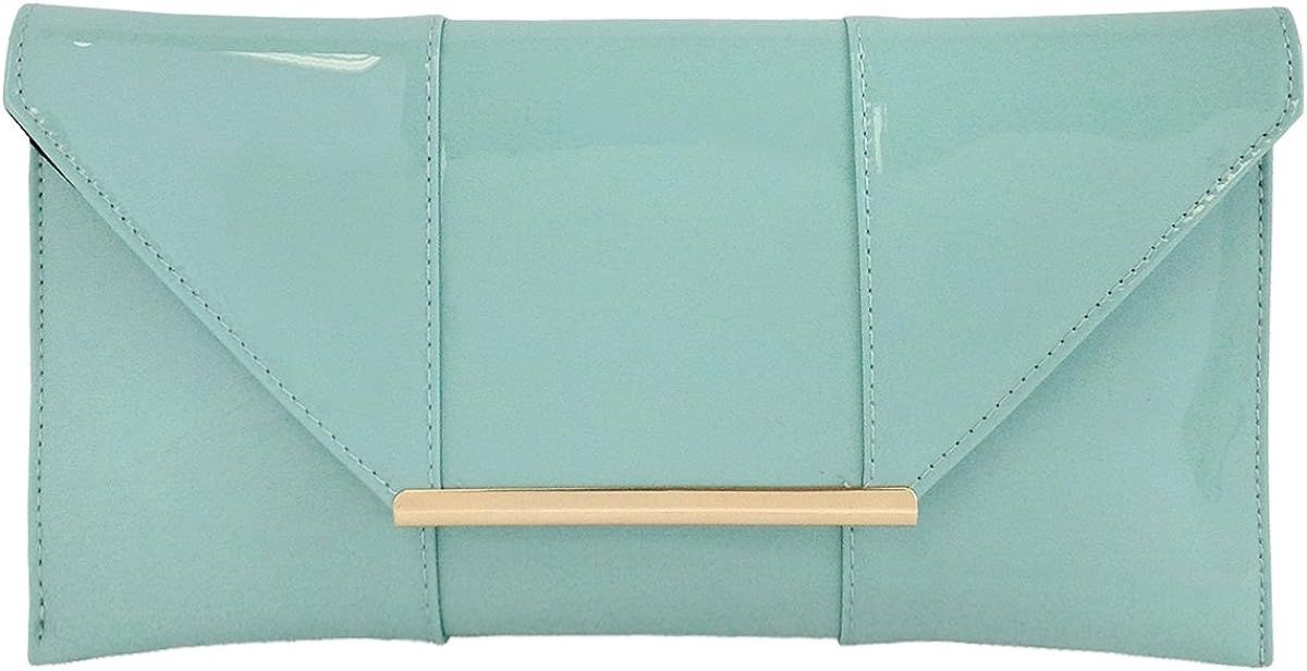 Faux Patent Leather Envelope Candy Clutch | Amazon (US)