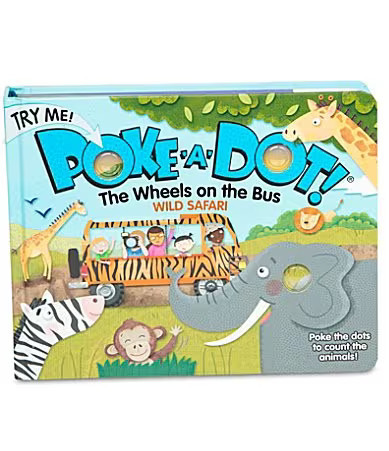 Melissa Doug Poke-a-Dot - The Wheels on the Bus Wild Safari Board Book - Multi | Dillard's