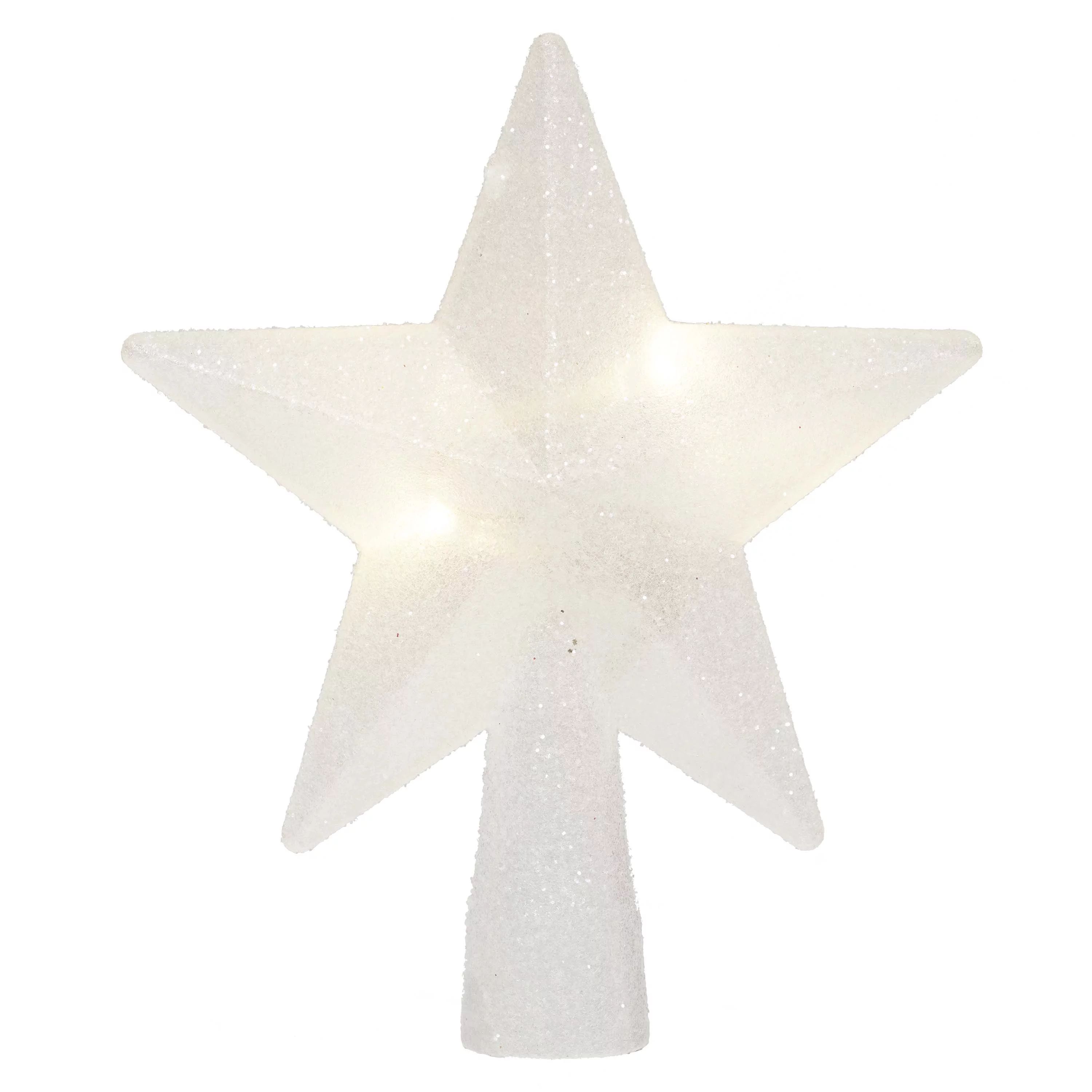 Holiday Time LED Christmas Tree Topper, Glittering Mini Star, 4" - Walmart.com | Walmart (US)