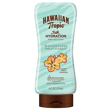 2 Pack Hawaiian Tropic After Sun Lotion Weightless Silk Hydration, 6 Ounces Each | Walmart (US)