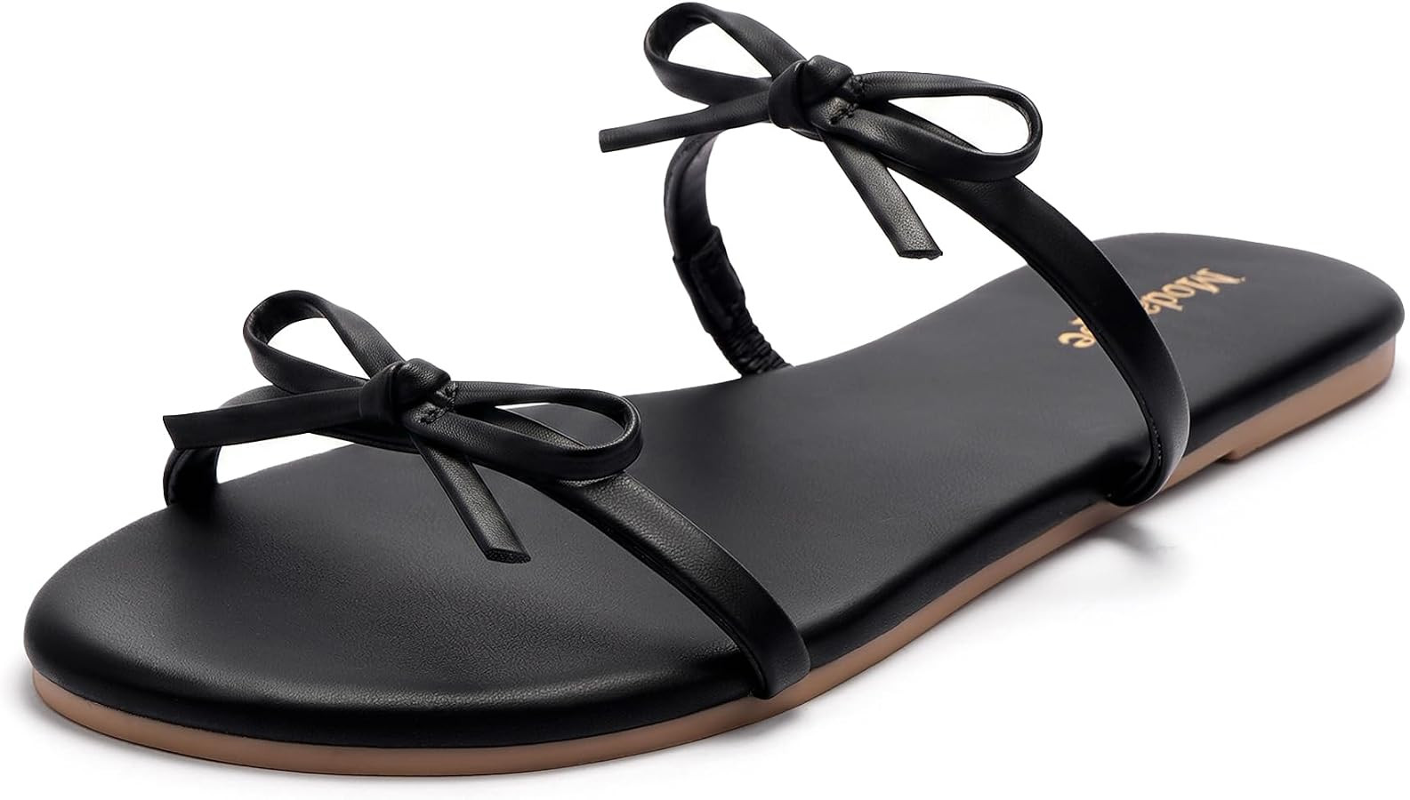 Modatope Womens Flat Sandals Cute Bow Sandals Fashion Slip On Summer Shoes | Amazon (US)