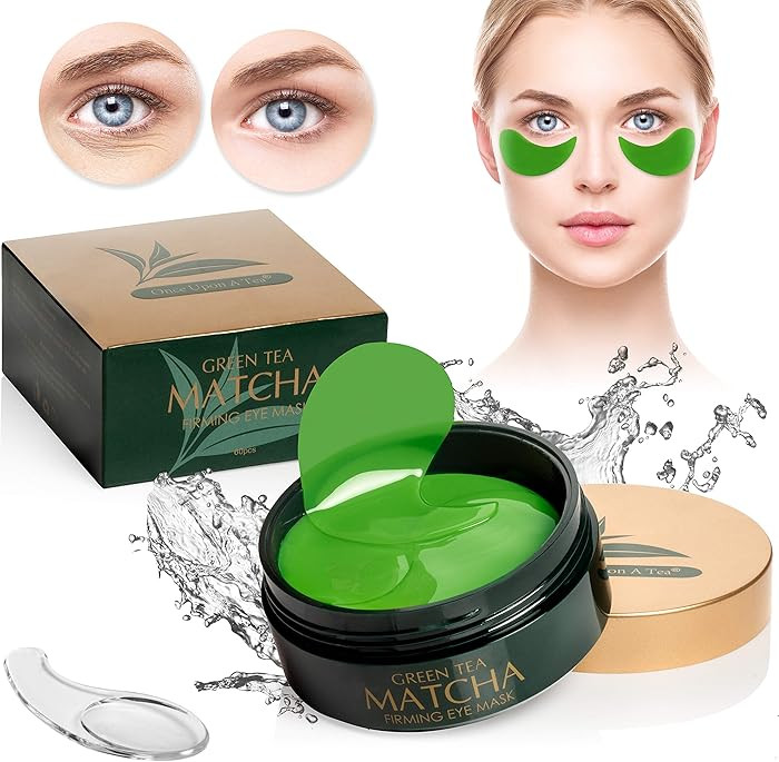 Green Tea Matcha Firming Eye Mask, 30 Pairs Collagen Patches For Fine Lines, Wrinkles, Under Eye ... | Amazon (US)