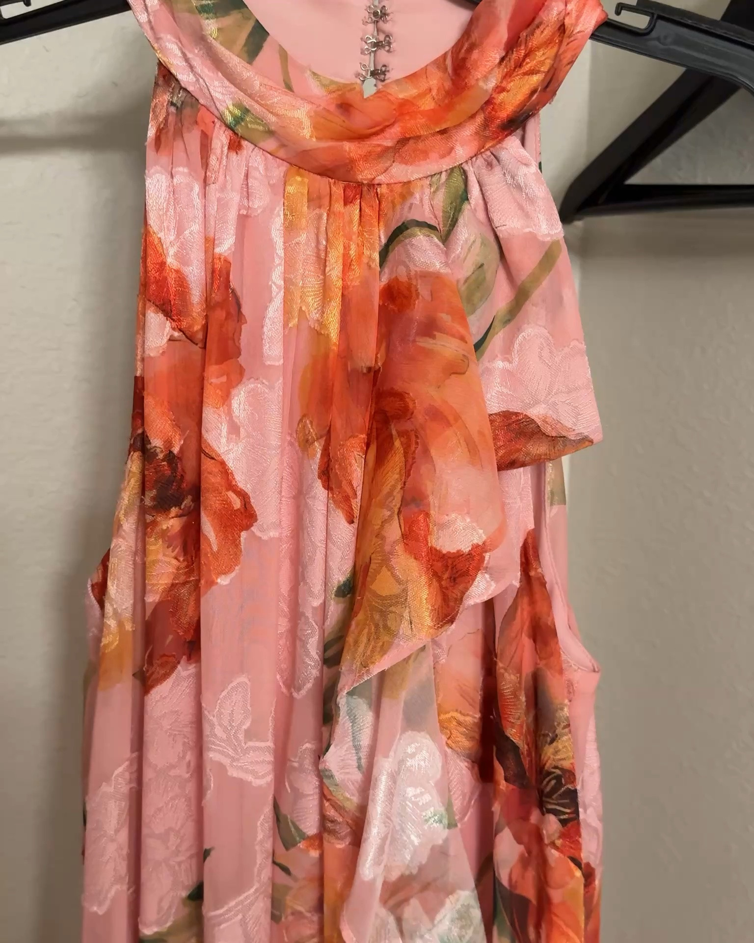The perfect dress for a summer wedding. The colors are so beautiful and the trapeze style is so forgiving. Eat all of the wedding cake you want. 😉
For reference I got a size 6. 
wedding guest dress summer

#LTKOver40 #LTKSeasonal #LTKmomlife