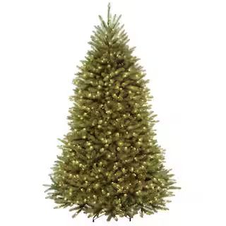 6.5 ft Dunhill Fir Pre-Lit Artificial Christmas Tree with 650 Warm White Mini Lights | The Home Depot