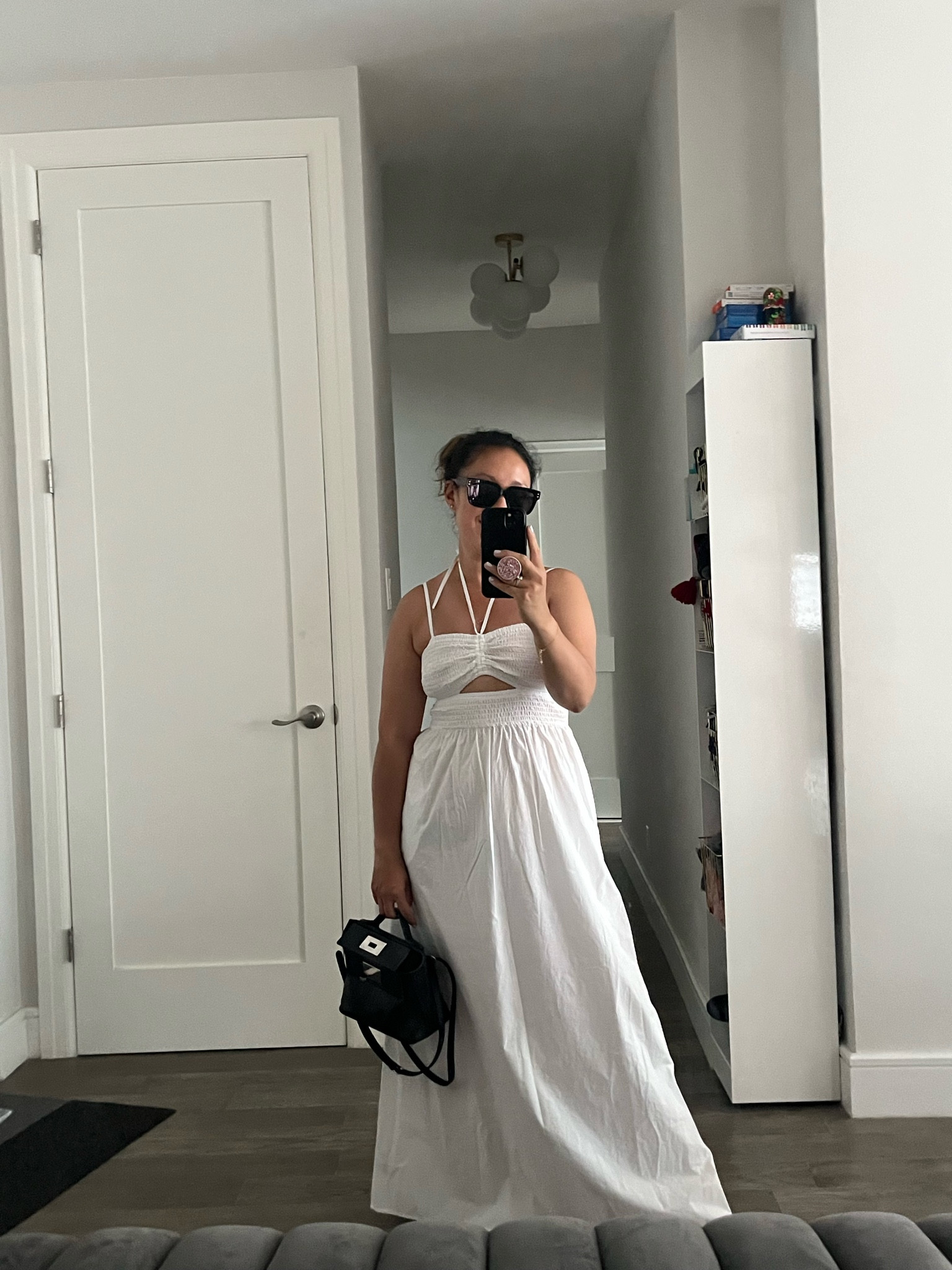 White dress. Maxi dress. Too much fabric. Not my favorite. But, I like the neck detail. I’m wearing an xs.

#LTKSwim #LTKTravel #LTKShoeCrush