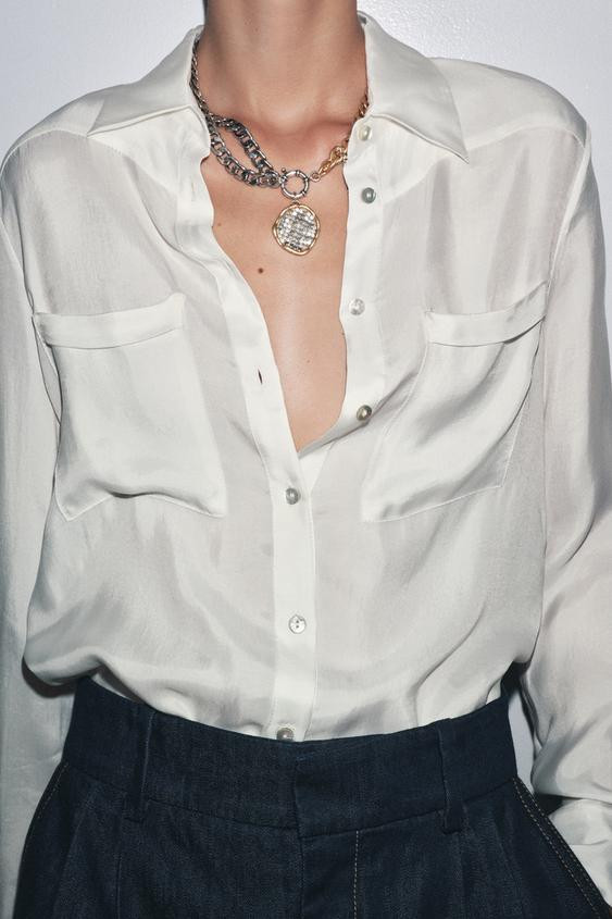 CONTRAST COIN NECKLACE | Zara UK