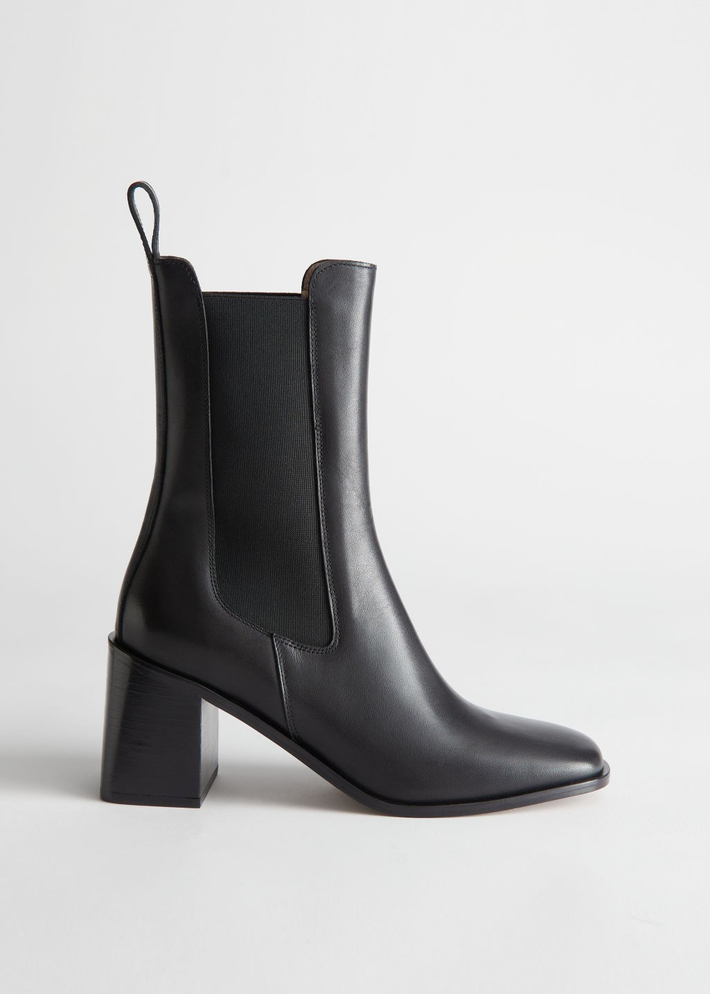 Heeled Leather Chelsea Boots - Black | & Other Stories (EU + UK)