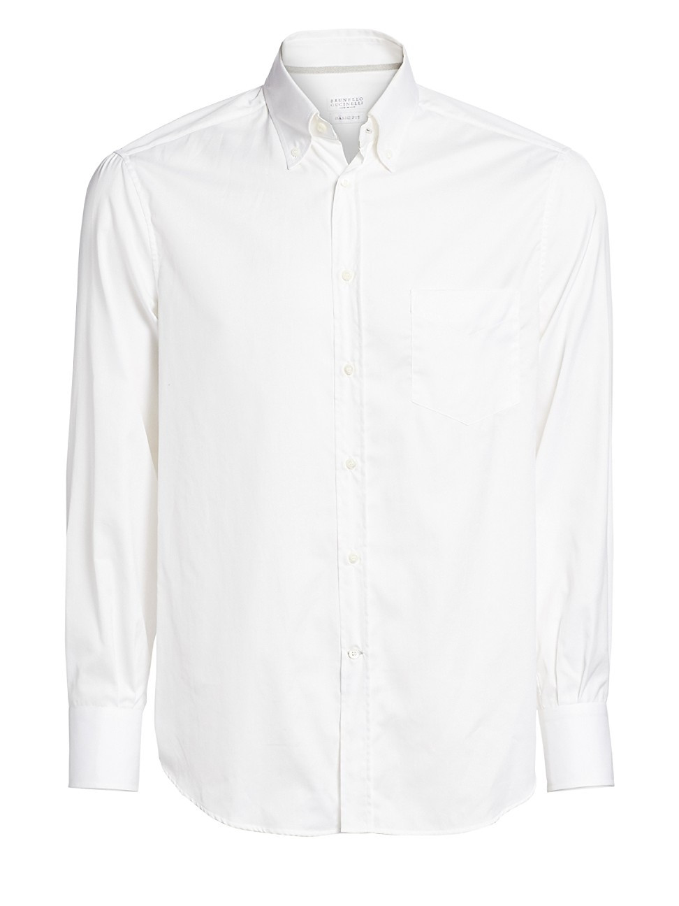 Brunello Cucinelli Men's Solid White Button-Down Shirt - White - Size XL | Saks Fifth Avenue