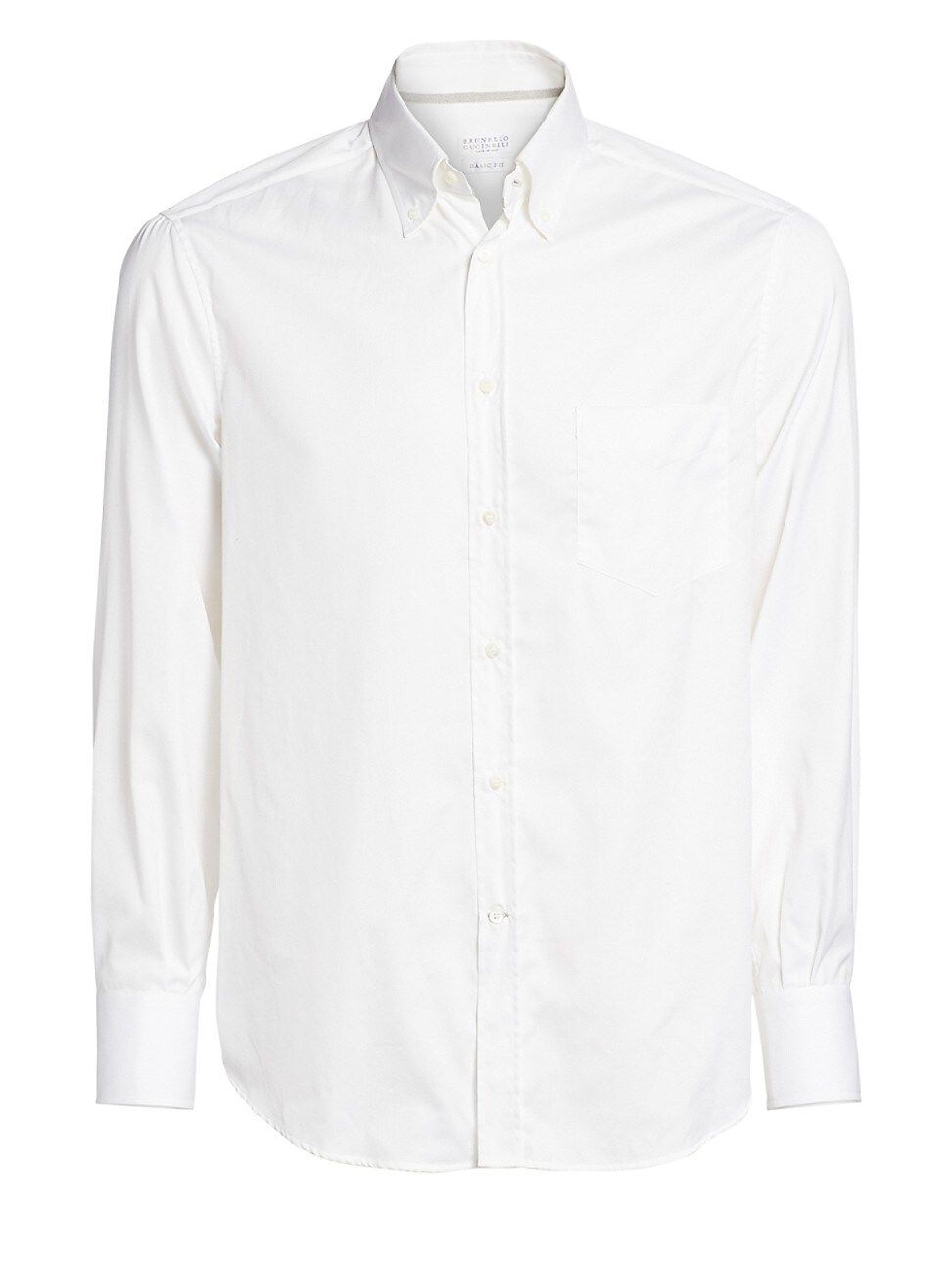 Brunello Cucinelli Men's Solid White Button-Down Shirt - White - Size XL | Saks Fifth Avenue