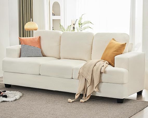 papababe Couch, Comfy Sofa Couch with 24" Extra Deep Seats, Offwhite Modern Sofa- 3 Seater Sofa C... | Amazon (US)