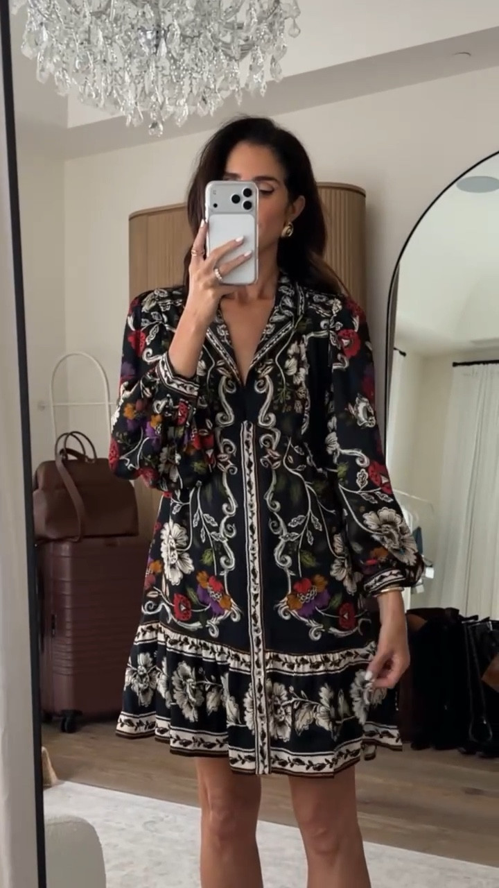 The word that comes to mind when I out this dress on is luxurious! It is so silky and I love the print for vacation. Can easily be dressed up for dinner. I’m just shy of 5-7” wearing the size small

#LTKTravel #LTKOver40 #LTKootd