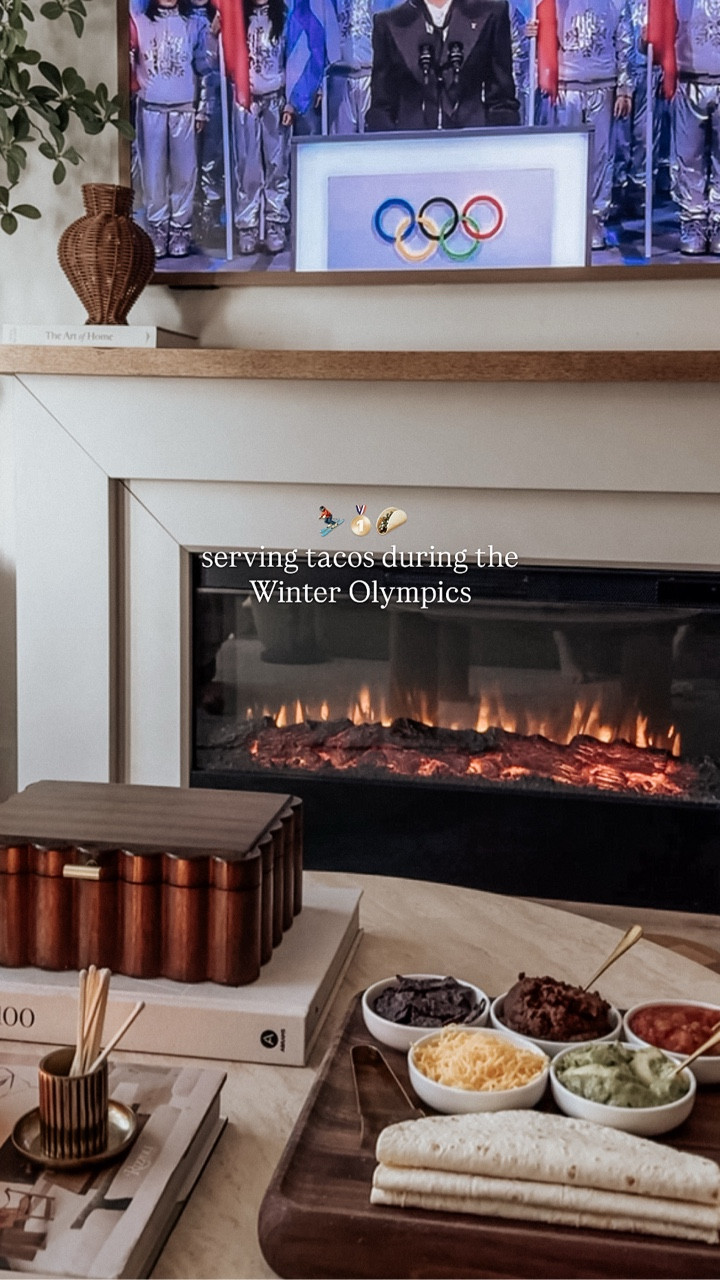 Easy dinner idea: Winter Olympics taco night 🌮🥇

All you need are 5 white bowls filled with toppings that match the Olympic rings – such a fun way to plate a regular taco night while the Winter Olympics are on. 

I kept mine veggie bean burritos, which worked perfectly, but you could always serve a protein on the side.

Winter Olympics bean burritos:
• crushed blue tortilla chips
• black refried beans (or black beans)
• salsa (or pico / diced tomato)
• shredded cheddar (or queso)
• guacamole (or shredded lettuce)
• Mission carb balance tortillas
⁣
#dinnerideas #homecooking #tacotuesday #olympics #olympicgames

#LTKfoodie #LTKHome