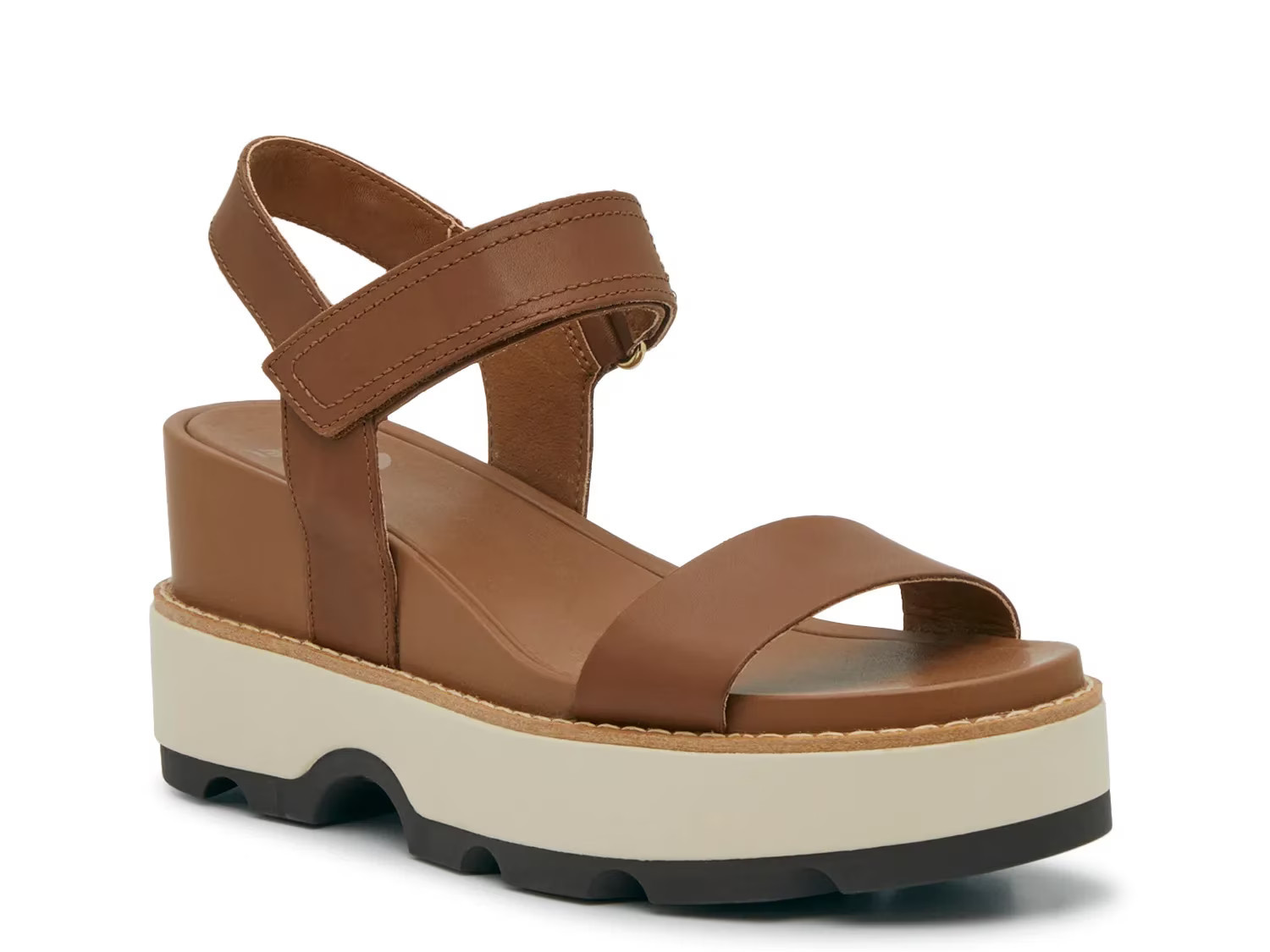 SOREL Joanie IV Wedge Sandal | Women's | Dark Brown | Size 9.5 | Sandals | Ankle Strap | Lug | DSW