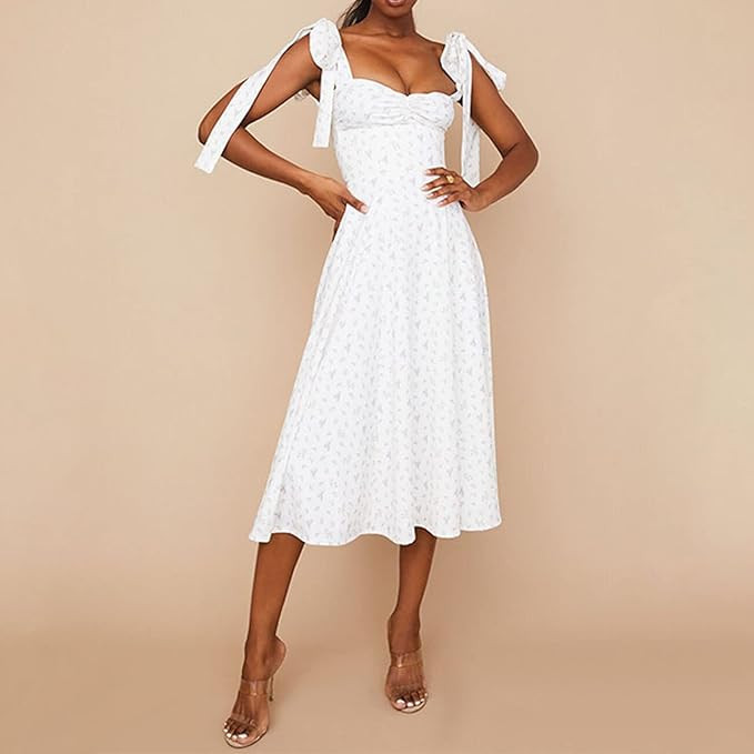 LIUQIANYU Summer Spring Floral Dress - Women's Sexy Casual Fashion Sundress,Midi Slip Backless Pl... | Amazon (US)