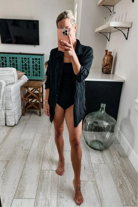 Loving this easy cover up from Target! It comes in four colors and it is Shade and Shore brand! I love it over this black swimsuit from J.Crew!

#LTKfindsunder100 #LTKstyletip #LTKSeasonal