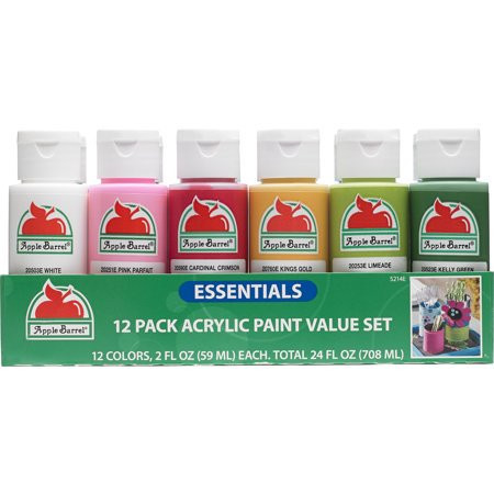 Apple Barrel Acrylic Craft Paint Matte Finish Essentials 2 fl oz 12 Pc | Walmart (US)