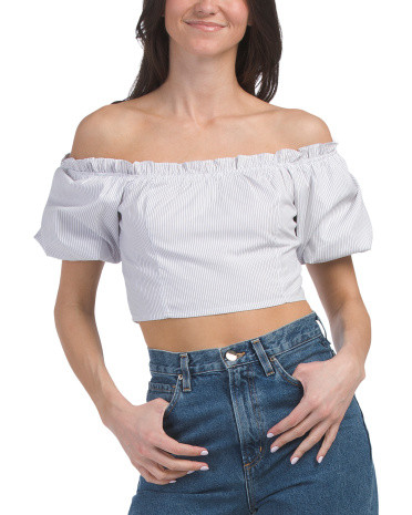 Off The Shoulder Puff Sleeve Top | TJ Maxx